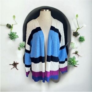 Maurices Blue and Purple Striped Cardigan